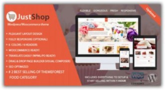 Justshop адаптивный шаблон тема wordpress