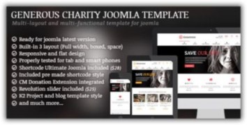 Generous отзывчивый шаблон joomla