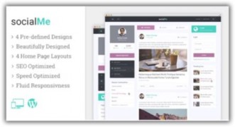 socialMe отзывчивый шаблон wordpress