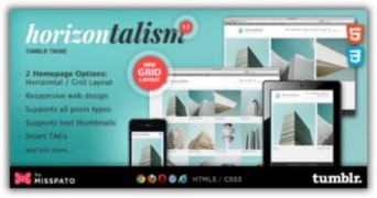 Horizontalism отзывчивый шаблон Tumblr