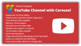 Visual Composer YouTube Channel with Carousel плагин wordpress