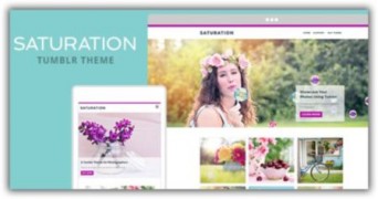 Saturation отзывчивый шаблон Tumblr