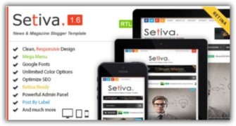 Setiva адаптивный шаблон Blogger