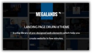 MegaLands адаптивный шаблон Drupal 8