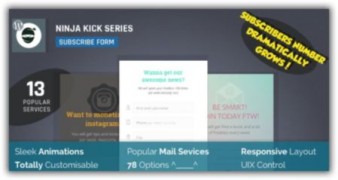 Ninja Kick series subscription form плагин подписки wordpress