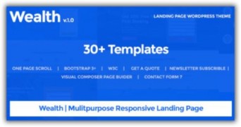 Wealth адаптивный шаблон landing page wordpress