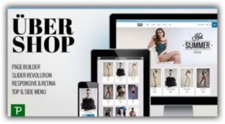 UberShop плоский адаптивный шаблон wordpress