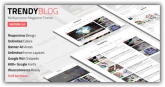 TrendyBlog адаптивный шаблон wordpress
