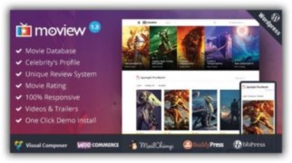 Moview адаптивный кино шаблон wordpress