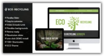 Eco Recycling адаптивный шаблон тема wordpress