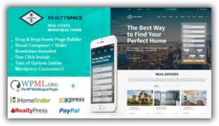 Realtyspace адаптивный шаблон недвижимость wordpress