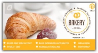 Bakery адаптивный шаблон Magento