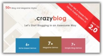 CrazyBlog адаптивный блоговый шаблон wordpress