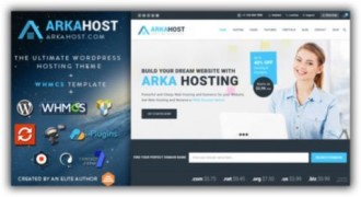 Arka Host адаптивный шаблон хостинга WHMCS wordpress