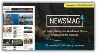 Newsmag адаптивный шаблон тема wordpress