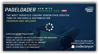 PageLoader экран загрузки и индикатор выполнения плагин wordpress