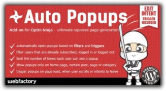 Auto Popups addon for OptIn Ninja плагин всплывающих окна wordpress