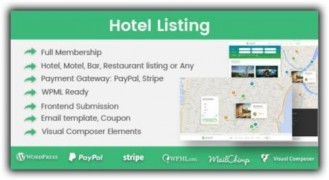 Hotel Listing каталог отели плагин wordpress