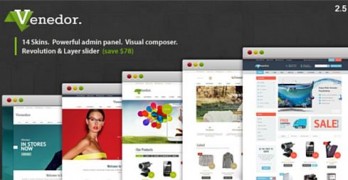 Venedor адаптивный шаблон WooCommerce wordpress