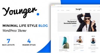 Younger Blogger персональный блог адаптивный шаблон wordpress