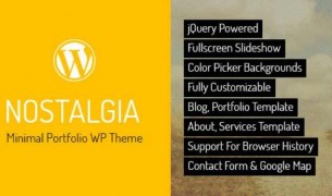 Nostalgia портфолио отзывчивый шаблон тема wordpress