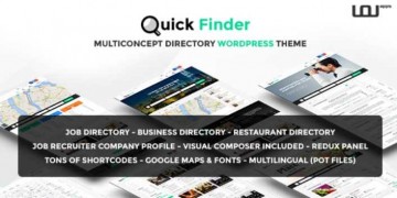 QuickFinder отзывчивая тема каталог wordpress