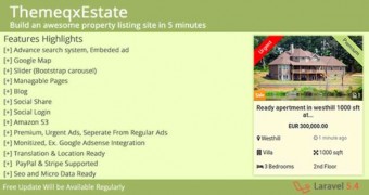 ThemeqxEstate скрипт портал недвижимости