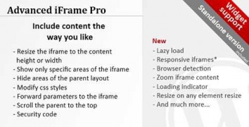 Advanced iFrame Pro плагин фреймов wordpress