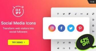 Social Media Icons социальные кнопки плагин wordpress