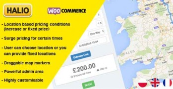 Halio WooCommerce плагин бронирования такси wordpress