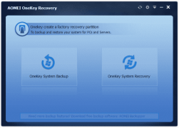 AOMEI OneKey Recovery программа создания бэкапа