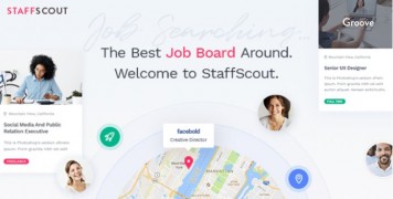 StaffScout биржа труда отзывчивый шаблон wordpress