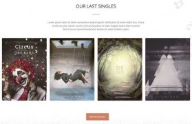 Band отзывчивый шаблон тема для групп и музыкантов