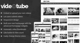 VideoTube отзывчивый видео шаблон для wordpress
