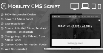 Mobility CMS скрипт одностраничного сайта Лендинг