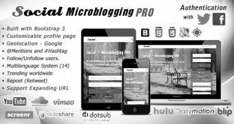 Social Microblogging Pro rus скрипт социальной сети