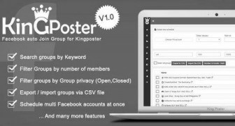 Facebook Auto join groups скрипт модуль для Kingposter