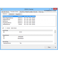 DXVA Checker поддержка видеокартой аппаратного ускорения