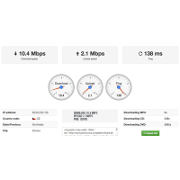 PHP Network Speed Tester скрипт тест скорости интернет