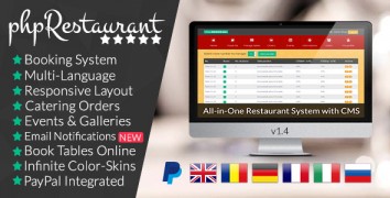 phpRestaurant 1.4 скрипт общественного питания