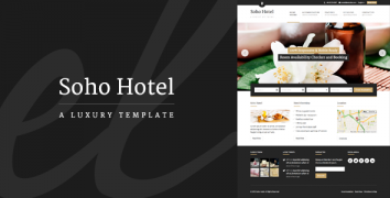 Soho Hotel 1.9.7 Responsive Hotel Booking шаблон