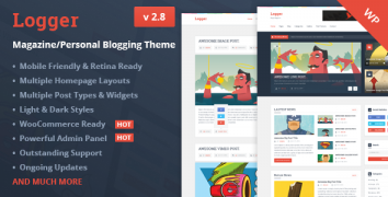 Logger 2.8 Magazine Blogging Theme шаблон