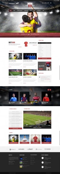 Real Soccer 1.05 спортивный шаблон WordPress