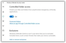Windows 10 внедрила защиту от вирусов вымогателей