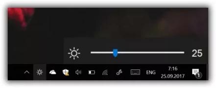 Программа BrightnessSlider поможет легко изменять яркость экрана